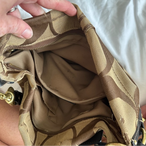 COACH Vintage Hobo Bag Brown Jacquard Signature Monogram Print E0726-10619 - Picture 14 of 16